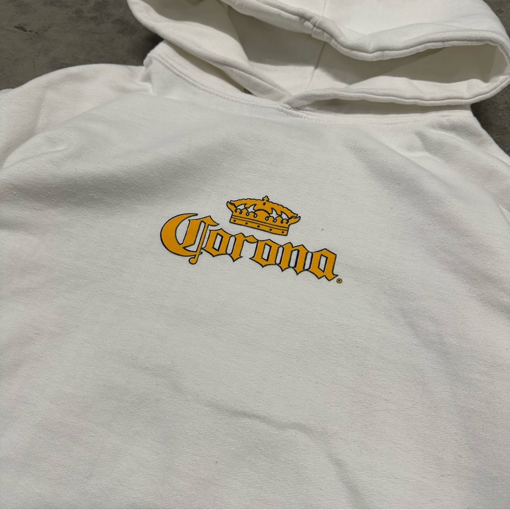 Vintage Corona Extra Beach Beer Hoodie Sweatshirt USA Made - Picture 3 of 13